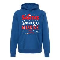 Santa Favorite Nurse For Christmas In Hospital Gift Premium Hoodie