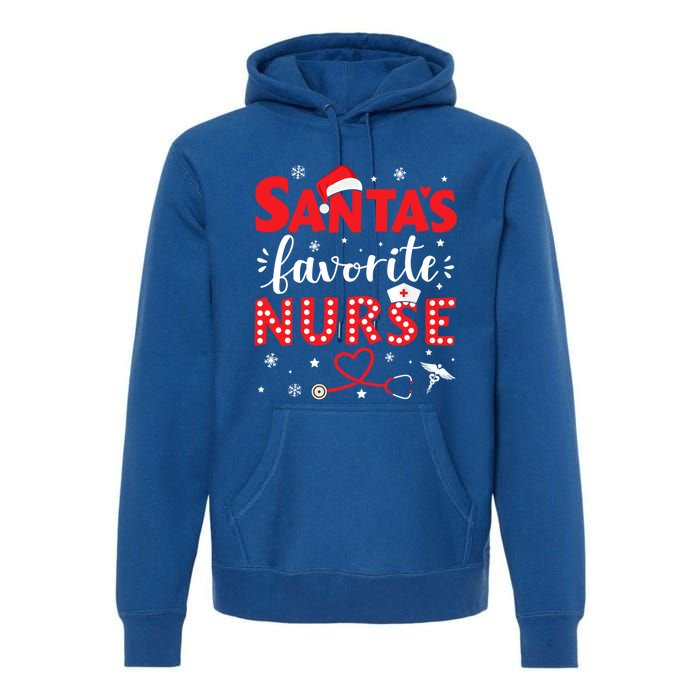 Santa Favorite Nurse For Christmas In Hospital Gift Premium Hoodie