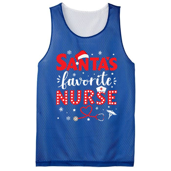 Santa Favorite Nurse For Christmas In Hospital Gift Mesh Reversible Basketball Jersey Tank