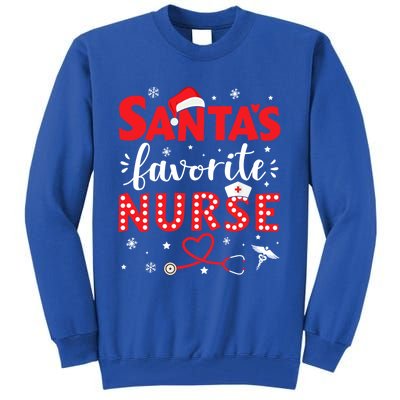 Santa Favorite Nurse For Christmas In Hospital Gift Tall Sweatshirt