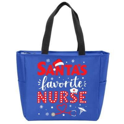 Santa Favorite Nurse For Christmas In Hospital Gift Zip Tote Bag