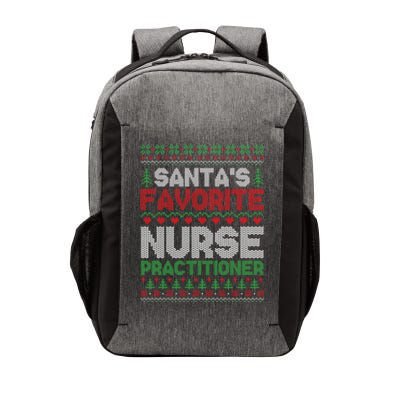 SantaS Favorite Nurse Practitioner Ugly Christmas Sweater Meaningful Gift Vector Backpack