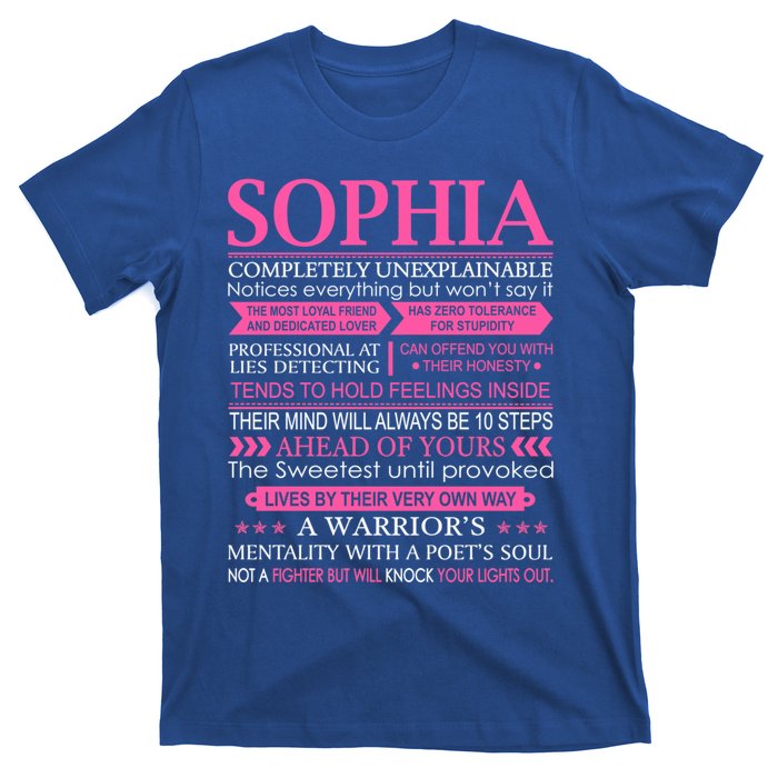 Sophia First Name Gift Funny Sophia Gift T-Shirt