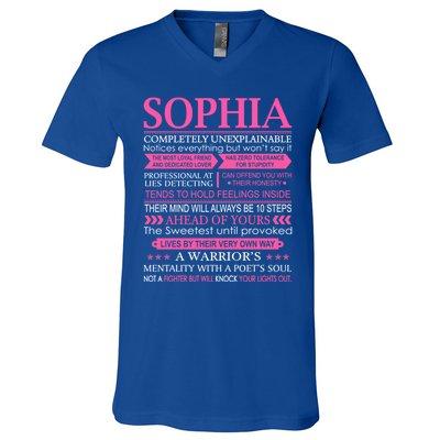 Sophia First Name Gift Funny Sophia Gift V-Neck T-Shirt