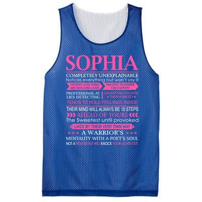 Sophia First Name Gift Funny Sophia Gift Mesh Reversible Basketball Jersey Tank