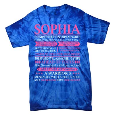 Sophia First Name Gift Funny Sophia Gift Tie-Dye T-Shirt