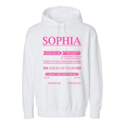 Sophia First Name Gift Funny Sophia Gift Garment-Dyed Fleece Hoodie