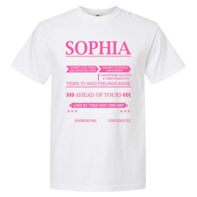 Sophia First Name Gift Funny Sophia Gift Garment-Dyed Heavyweight T-Shirt