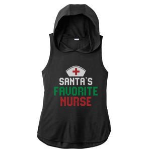 Santas Favorite Nurse Christmas Rn Nursing Ugly XMas Pajama Meaningful Gift Ladies PosiCharge Tri-Blend Wicking Draft Hoodie Tank