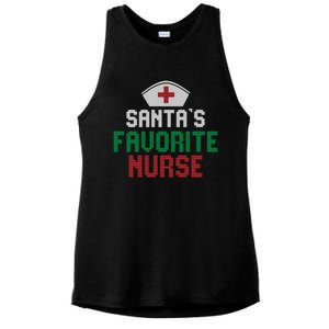 Santas Favorite Nurse Christmas Rn Nursing Ugly XMas Pajama Meaningful Gift Ladies PosiCharge Tri-Blend Wicking Tank