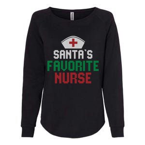 Santas Favorite Nurse Christmas Rn Nursing Ugly XMas Pajama Meaningful Gift Womens California Wash Sweatshirt