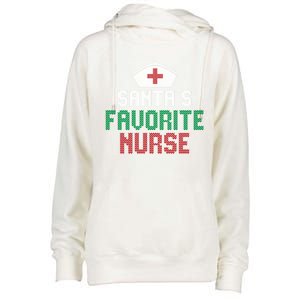 Santas Favorite Nurse Christmas Rn Nursing Ugly XMas Pajama Meaningful Gift Womens Funnel Neck Pullover Hood