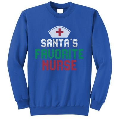 Santas Favorite Nurse Christmas Rn Nursing Ugly XMas Pajama Meaningful Gift Sweatshirt