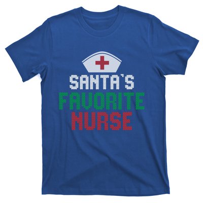 Santas Favorite Nurse Christmas Rn Nursing Ugly XMas Pajama Meaningful Gift T-Shirt