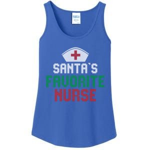 Santas Favorite Nurse Christmas Rn Nursing Ugly XMas Pajama Meaningful Gift Ladies Essential Tank