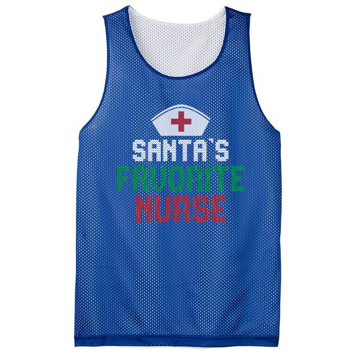 Santas Favorite Nurse Christmas Rn Nursing Ugly XMas Pajama Meaningful Gift Mesh Reversible Basketball Jersey Tank