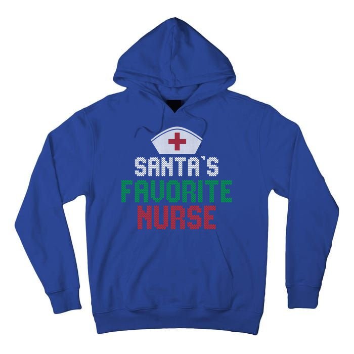 Santas Favorite Nurse Christmas Rn Nursing Ugly XMas Pajama Meaningful Gift Tall Hoodie