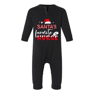 SantaS Favorite Nurse Great Gift Infant Fleece One Piece