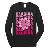 Sabrina First Name I Love Sabrina Groovy 80S Vintage Long Sleeve Shirt