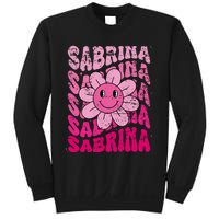 Sabrina First Name I Love Sabrina Groovy 80S Vintage Sweatshirt