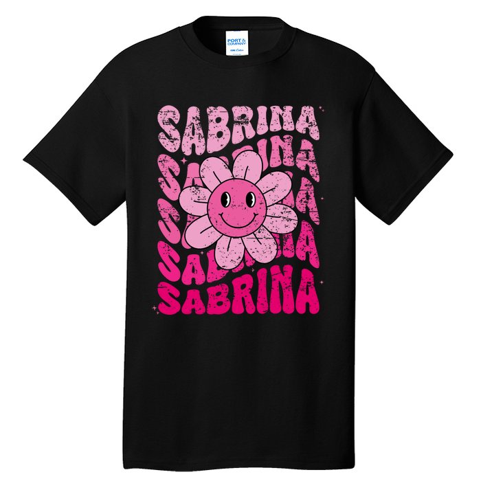 Sabrina First Name I Love Sabrina Groovy 80S Vintage Tall T-Shirt