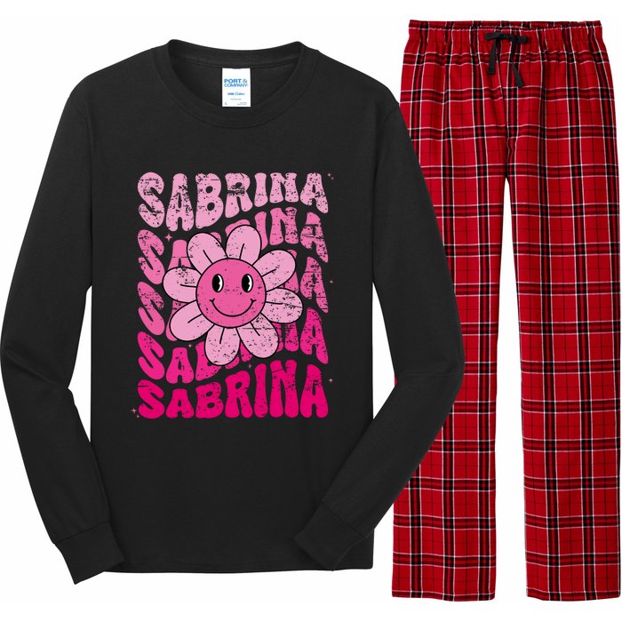 Sabrina First Name I Love Sabrina Groovy 80S Vintage Long Sleeve Pajama Set