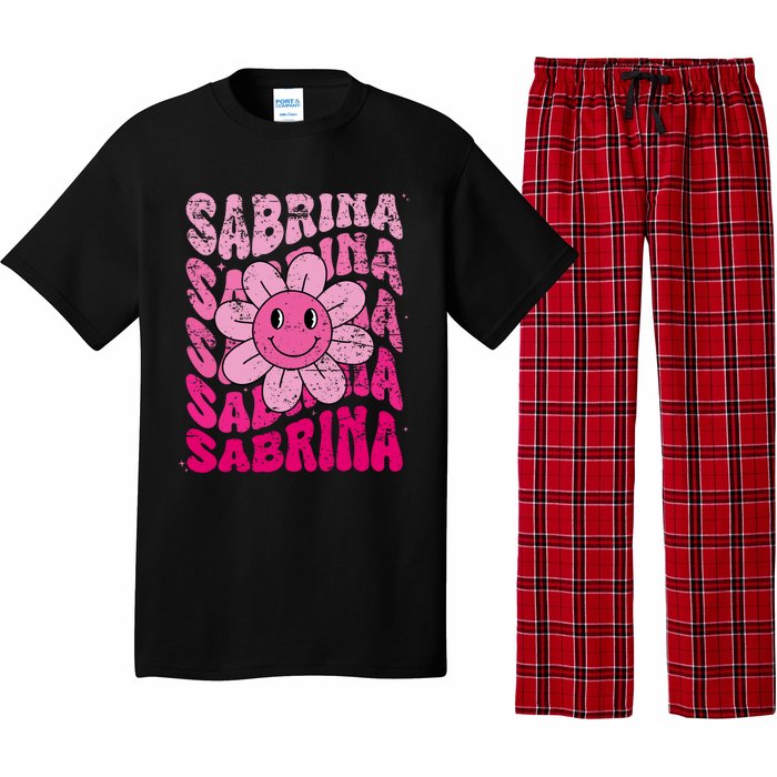 Sabrina First Name I Love Sabrina Groovy 80S Vintage Pajama Set