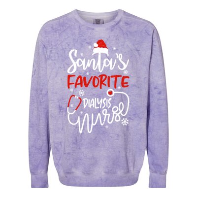 Santas Favorite Nurse Gift Colorblast Crewneck Sweatshirt