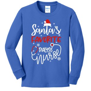 Santas Favorite Nurse Gift Kids Long Sleeve Shirt