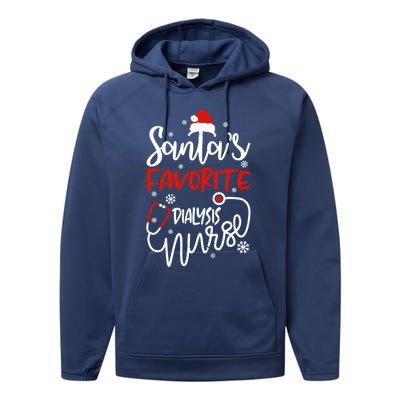 Santas Favorite Nurse Gift Performance Fleece Hoodie