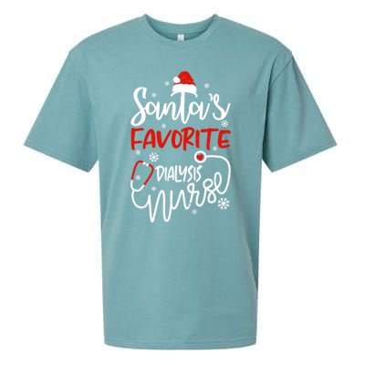 Santas Favorite Nurse Gift Sueded Cloud Jersey T-Shirt