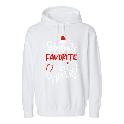 Santas Favorite Nurse Gift Garment-Dyed Fleece Hoodie