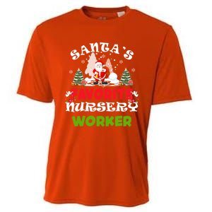 SantaS Favorite Nursery Worker Funny Christmas Gift Great Gift Cooling Performance Crew T-Shirt