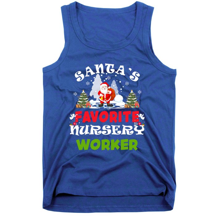 SantaS Favorite Nursery Worker Funny Christmas Gift Great Gift Tank Top