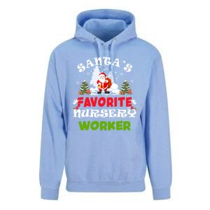 SantaS Favorite Nursery Worker Funny Christmas Gift Great Gift Unisex Surf Hoodie