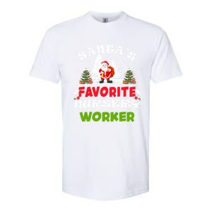 SantaS Favorite Nursery Worker Funny Christmas Gift Great Gift Softstyle CVC T-Shirt