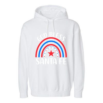 Santa Fe New Mexico Gift I Love Santa Fe Usa Gift Garment-Dyed Fleece Hoodie