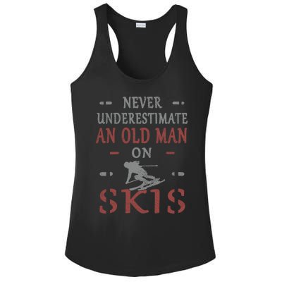 Skier Funny Never Underestimate An Old On Skis Great Gift Ladies PosiCharge Competitor Racerback Tank