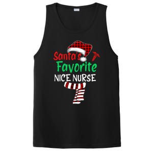 Santas Favorite Nicu Nurse Christmas Santa Red Plaid Claus Gift PosiCharge Competitor Tank