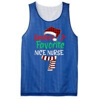 Santas Favorite Nicu Nurse Christmas Santa Red Plaid Claus Gift Mesh Reversible Basketball Jersey Tank