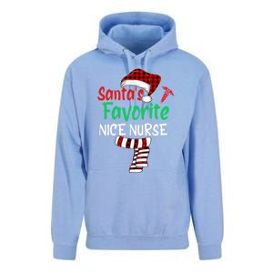 Santas Favorite Nicu Nurse Christmas Santa Red Plaid Claus Gift Unisex Surf Hoodie