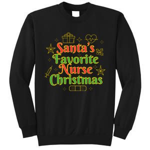 Santa's Favorite Nurse Cute Funny Christmas RN Sweatshirt