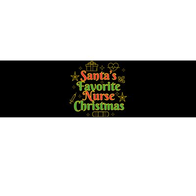 Santa's Favorite Nurse Cute Funny Christmas RN Bumper Sticker