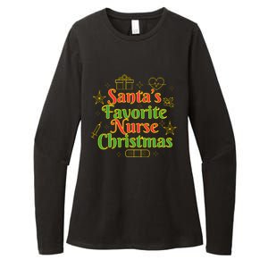 Santa's Favorite Nurse Cute Funny Christmas RN Womens CVC Long Sleeve Shirt