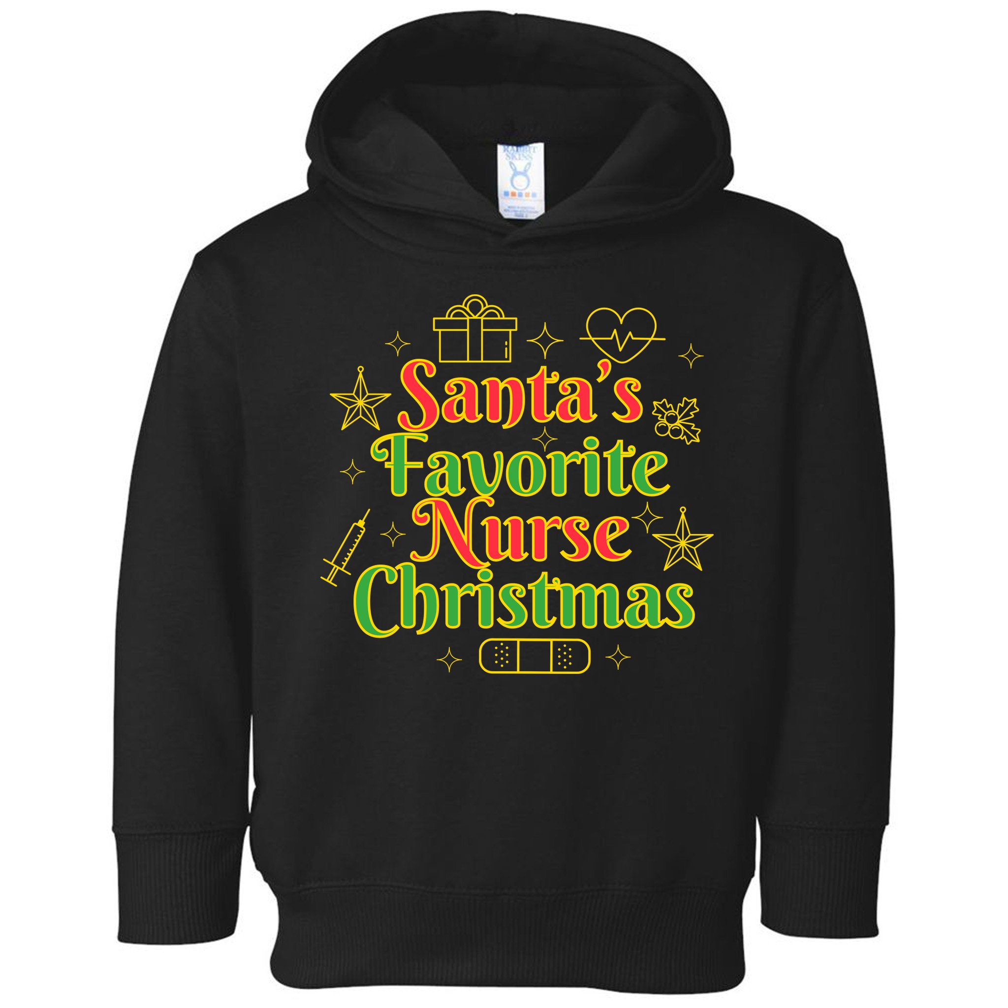 Santa's Favorite Nurse Cute Funny Christmas RN Toddler Hoodie