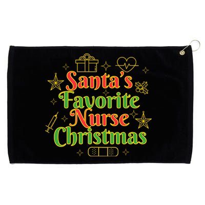 Santa's Favorite Nurse Cute Funny Christmas RN Grommeted Golf Towel