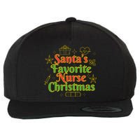 Santa's Favorite Nurse Cute Funny Christmas RN Wool Snapback Cap