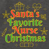 Santa's Favorite Nurse Cute Funny Christmas RN Vector Backpack