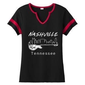 Souvenir From Nashville Guitar Nashville Ladies Halftime Notch Neck Tee