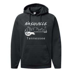 Souvenir From Nashville Guitar Nashville Performance Fleece Hoodie